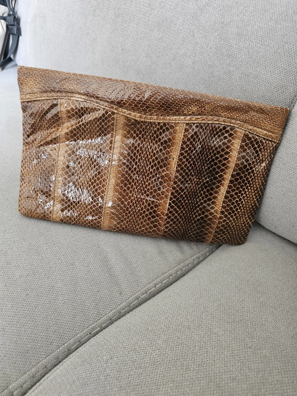 Clemente, Vintage 80s Snakeskin Clutch